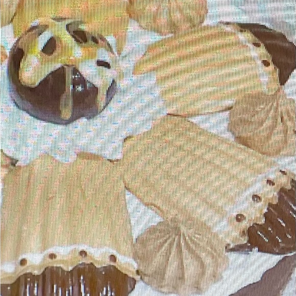 Faux Handcrafted Display Chocolate Madeleine Cookie  Cheesecake. - Picture 4 of 5